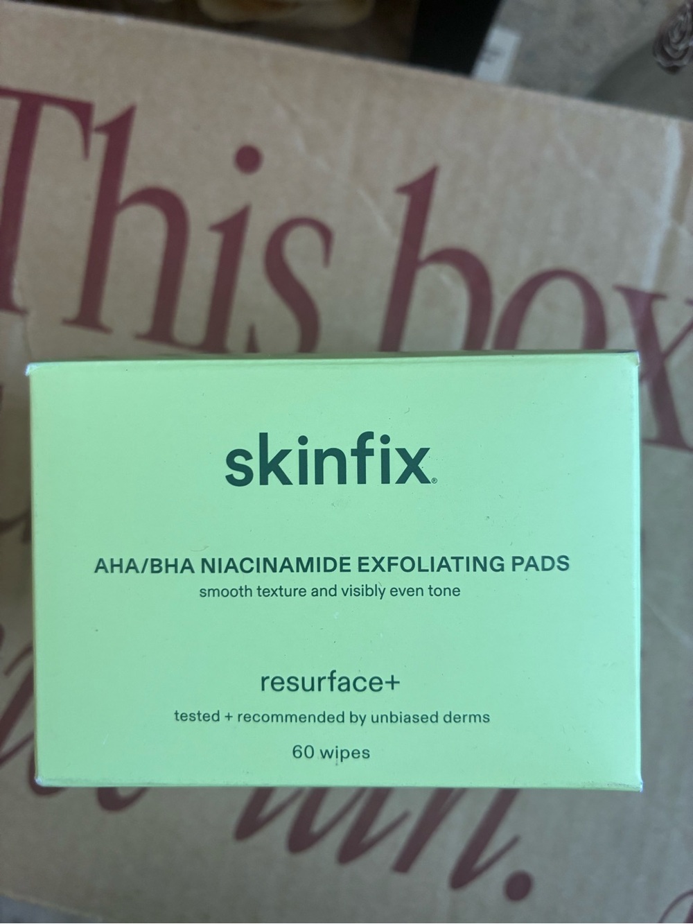 SkinFix AHA/BHA Niacinamide Exfoliating pads (60 wipes)